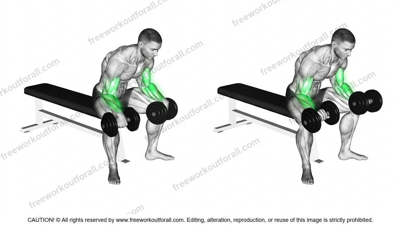 Reverse Dumbbell Wrist Curls