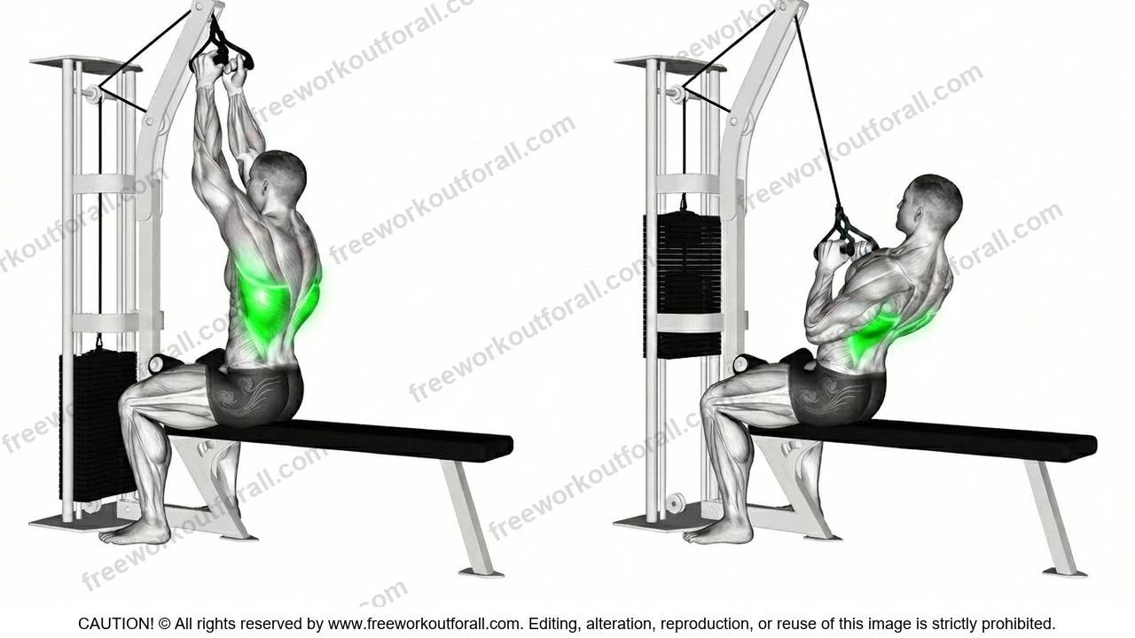 V Bar Lat Pulldowns   close grip Lat Pulldowns
