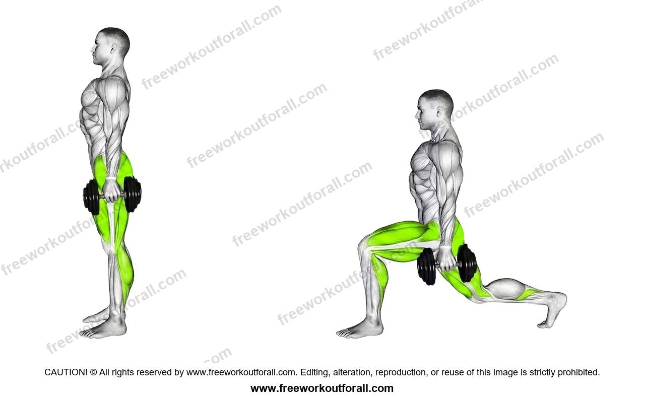 أداء تمرين Backward Lunges لاستهداف الفخذ الأمامي