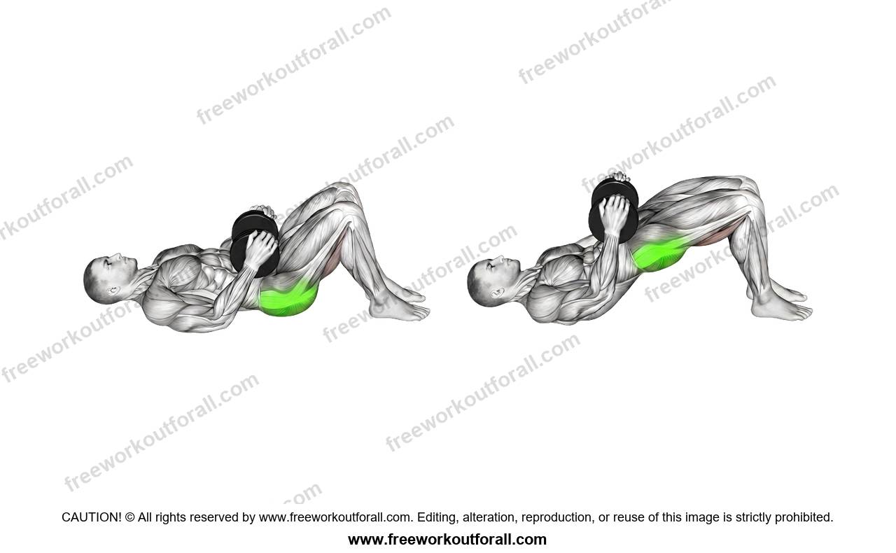 أداء تمرين الجسر (Dumbbell Glute Bridges) لاستهداف المؤخرة