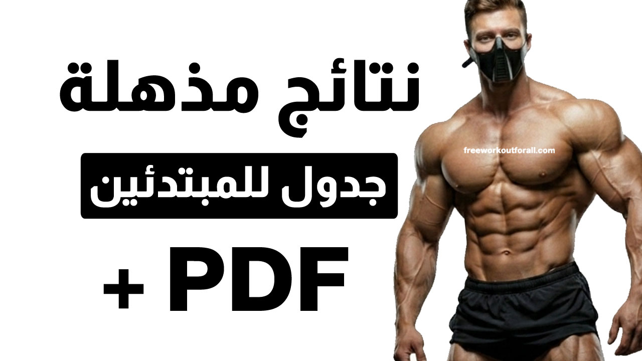 أفض جدول تمارين كمال الاجسام للمبتدئين pdf الذي حقق نتائج مذهلة