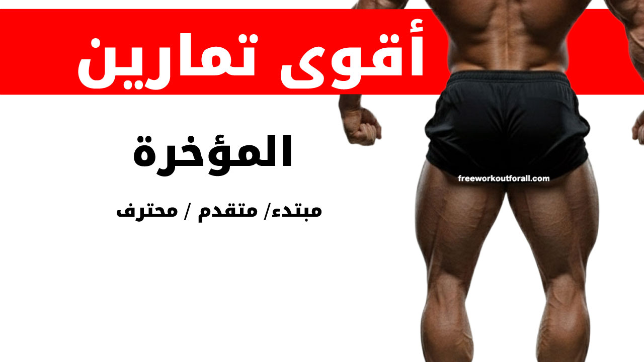 تمارين المؤخرة لكمال الأجسام